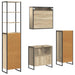 Set de mobilier pentru baie cu raft Stejar Sonoma Lemn compozit - WALTI WALTI