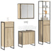 Set de mobilier pentru baie cu raft Stejar Sonoma Lemn compozit - WALTI WALTI