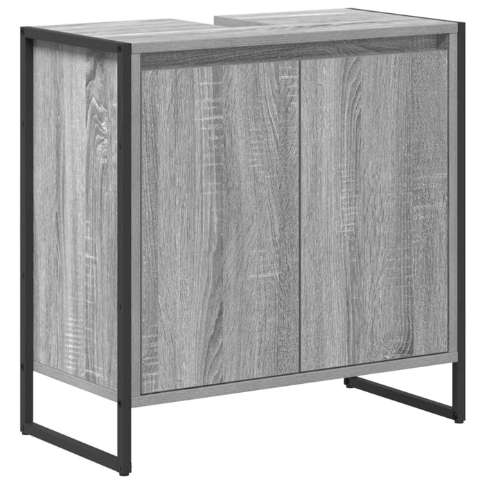 Set de mobilier pentru baie cu sertar Gri Sonoma Lemn compozit - WALTI WALTI