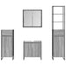 Set de mobilier pentru baie cu sertar Gri Sonoma Lemn compozit - WALTI WALTI