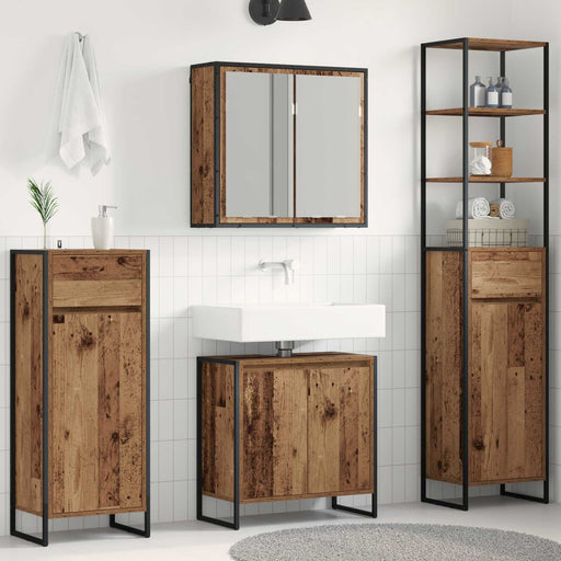 Set de mobilier pentru baie cu sertar Lemn vechi Lemn compozit - WALTI WALTI