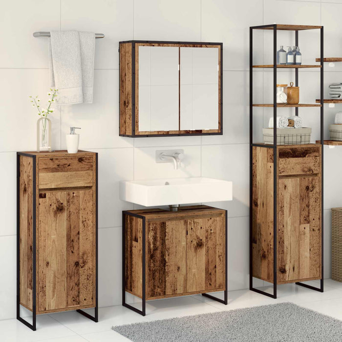 Set de mobilier pentru baie cu sertar Lemn vechi Lemn compozit - WALTI WALTI