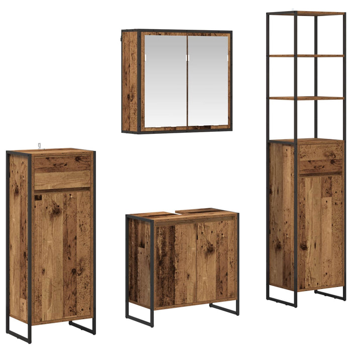 Set de mobilier pentru baie cu sertar Lemn vechi Lemn compozit - WALTI WALTI