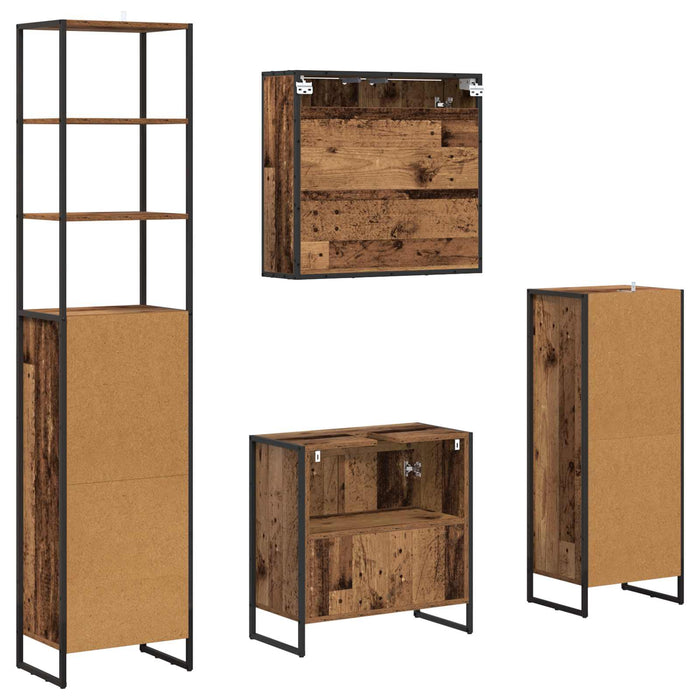 Set de mobilier pentru baie cu sertar Lemn vechi Lemn compozit - WALTI WALTI