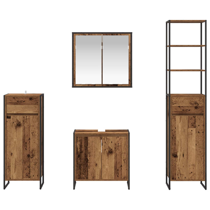 Set de mobilier pentru baie cu sertar Lemn vechi Lemn compozit - WALTI WALTI