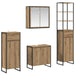 Set de mobilier pentru baie Stejar Artizanal Lemn compozit - WALTI WALTI