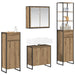 Set de mobilier pentru baie Stejar Artizanal Lemn compozit - WALTI WALTI