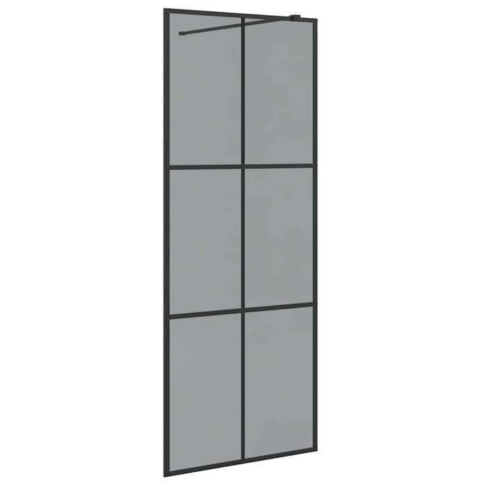Zid de duș walk-in Negru 80 x 195 cm sticlă securizată - WALTI WALTI