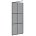 Zid de duș walk-in Negru 80 x 195 cm sticlă securizată - WALTI WALTI
