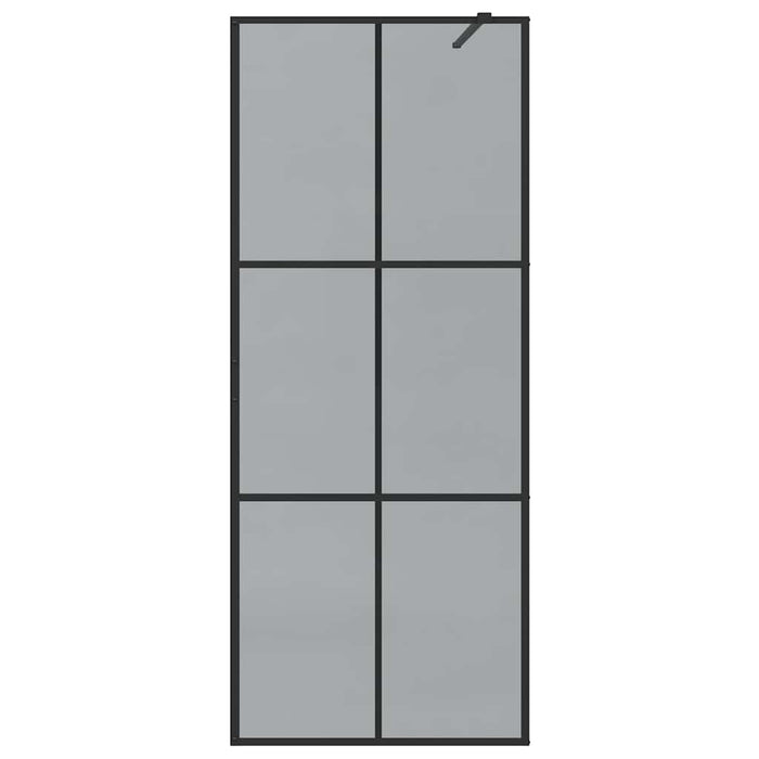 Zid de duș walk-in Negru 80 x 195 cm sticlă securizată - WALTI WALTI