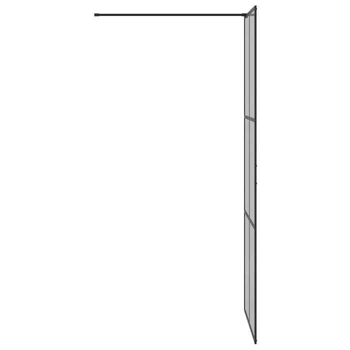 Zid de duș walk-in Negru 80 x 195 cm sticlă securizată - WALTI WALTI