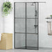 Zid de duș walk-in Negru 115 x 195 cm sticlă securizată - WALTI WALTI