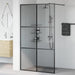 Zid de duș walk-in Negru 115 x 195 cm sticlă securizată - WALTI WALTI