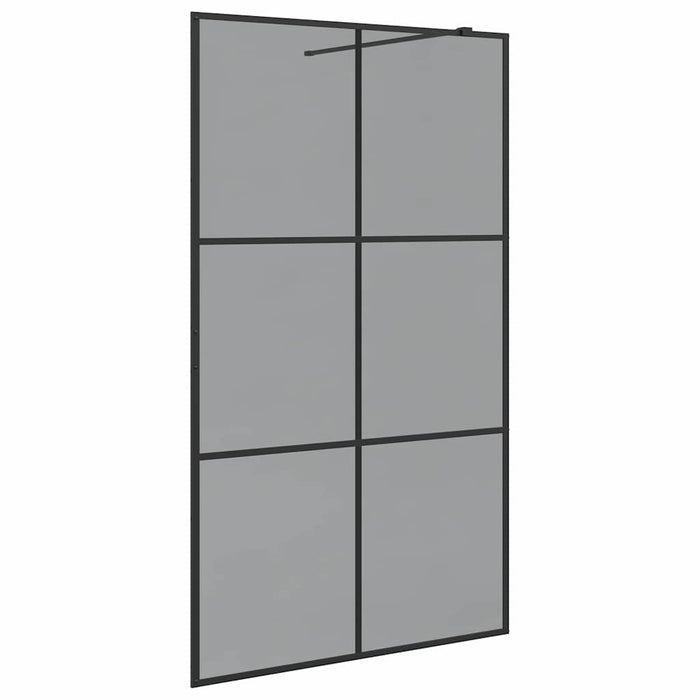 Zid de duș walk-in Negru 115 x 195 cm sticlă securizată - WALTI WALTI