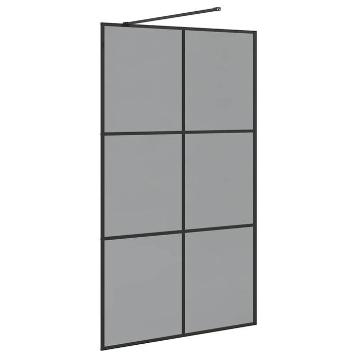 Zid de duș walk-in Negru 115 x 195 cm sticlă securizată - WALTI WALTI