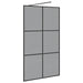 Zid de duș walk-in Negru 115 x 195 cm sticlă securizată - WALTI WALTI