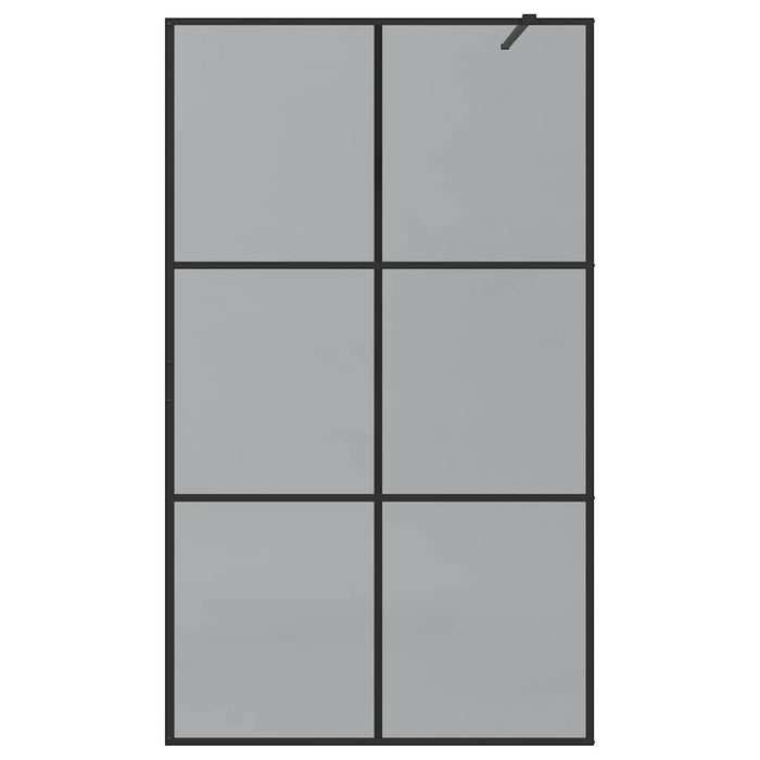 Zid de duș walk-in Negru 115 x 195 cm sticlă securizată - WALTI WALTI