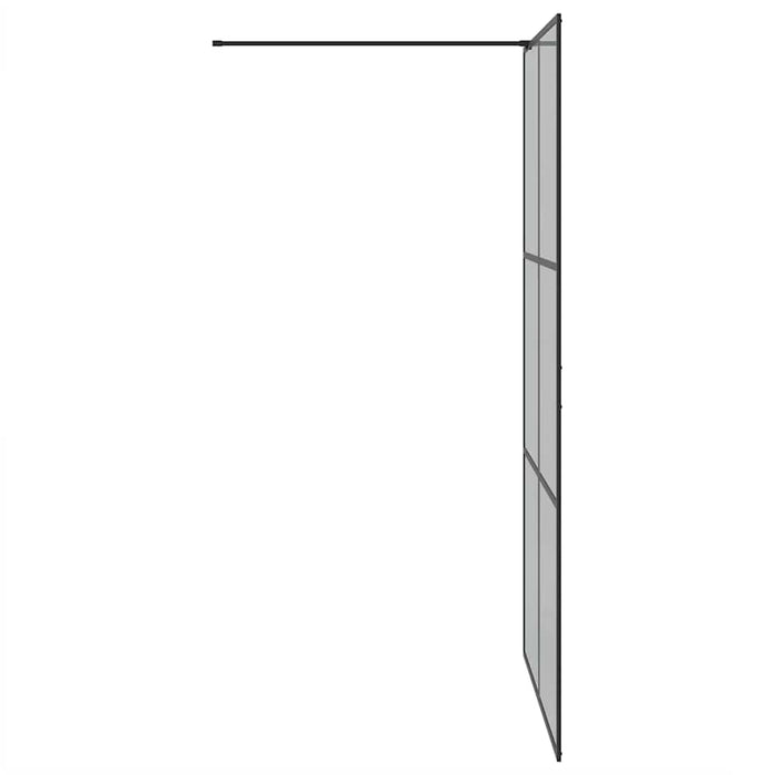 Zid de duș walk-in Negru 115 x 195 cm sticlă securizată - WALTI WALTI