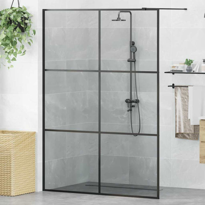 Zid de duș walk-in Negru 140 x 195 cm sticlă securizată - WALTI WALTI