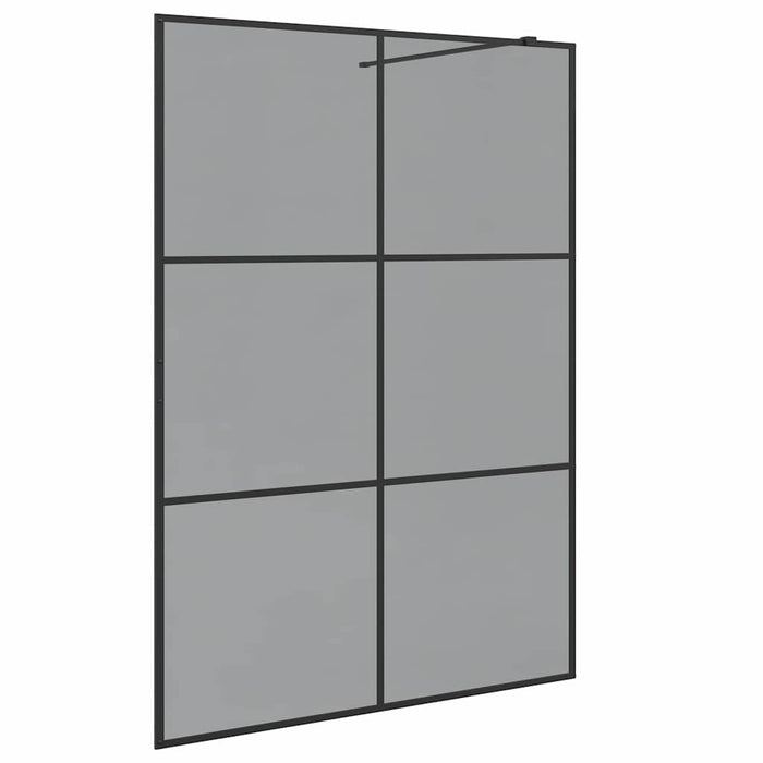 Zid de duș walk-in Negru 140 x 195 cm sticlă securizată - WALTI WALTI