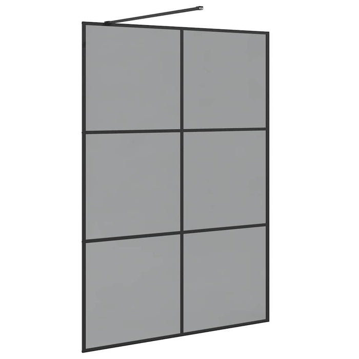 Zid de duș walk-in Negru 140 x 195 cm sticlă securizată - WALTI WALTI