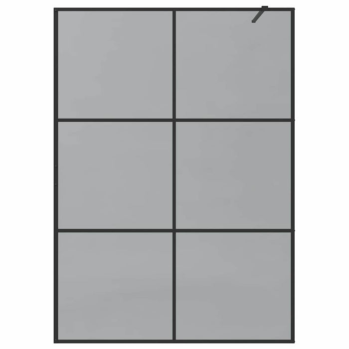Zid de duș walk-in Negru 140 x 195 cm sticlă securizată - WALTI WALTI