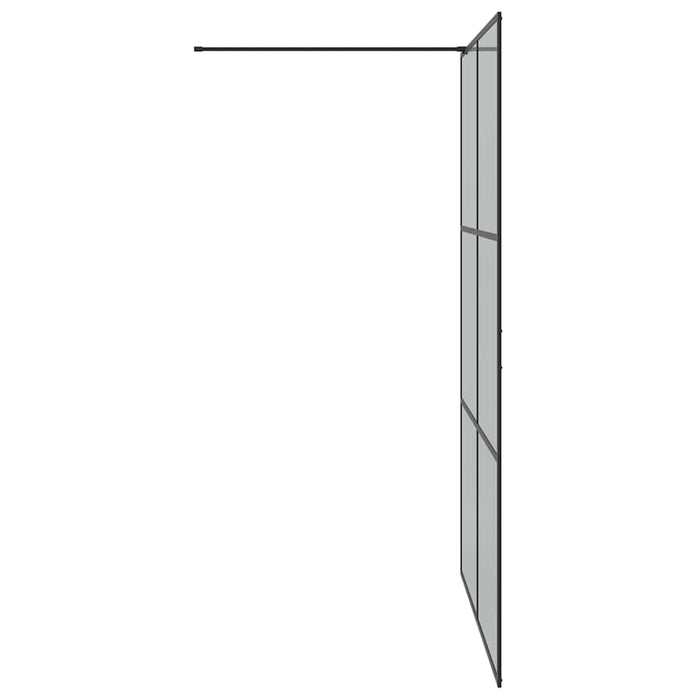 Zid de duș walk-in Negru 140 x 195 cm sticlă securizată - WALTI WALTI