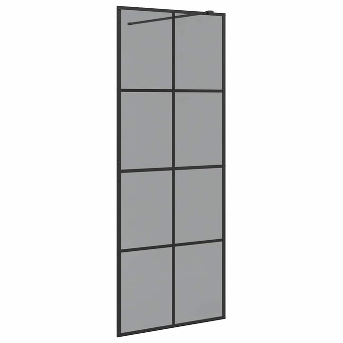 Zid de duș walk-in Negru 80 x 195 cm sticlă securizată - WALTI WALTI