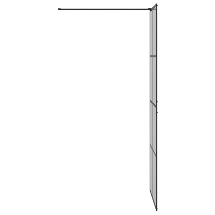 Zid de duș walk-in Negru 80 x 195 cm sticlă securizată - WALTI WALTI