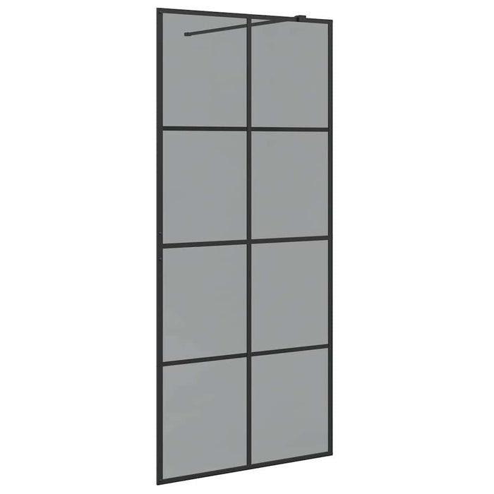 Zid de duș walk-in Negru 90 x 195 cm sticlă securizată - WALTI WALTI