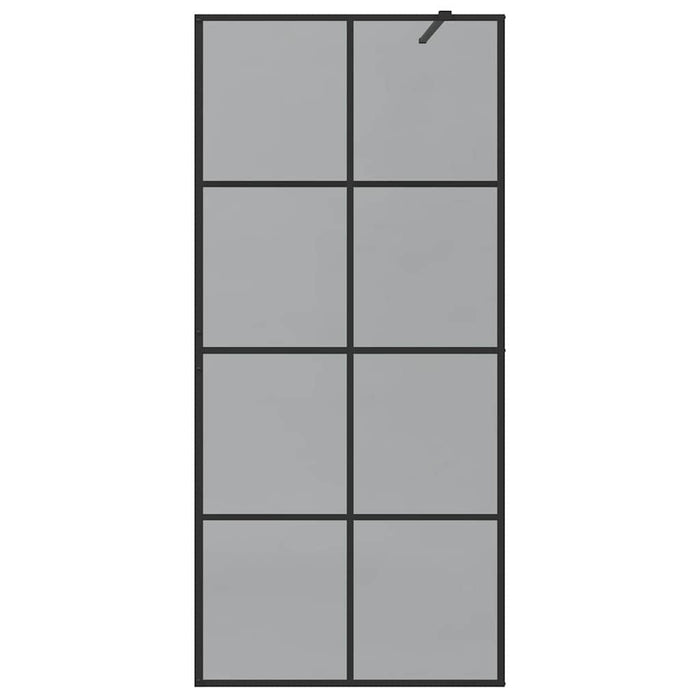 Zid de duș walk-in Negru 90 x 195 cm sticlă securizată - WALTI WALTI