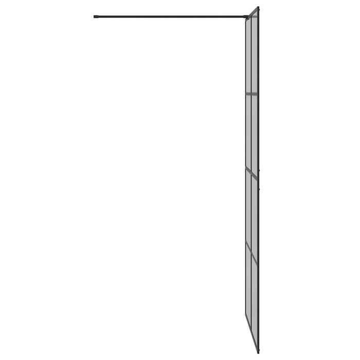 Zid de duș walk-in Negru 90 x 195 cm sticlă securizată - WALTI WALTI
