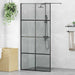 Zid de duș walk-in Negru 100 x 195 cm sticlă securizată - WALTI WALTI