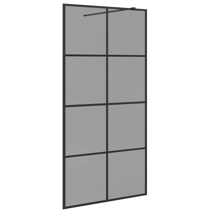 Zid de duș walk-in Negru 100 x 195 cm sticlă securizată - WALTI WALTI