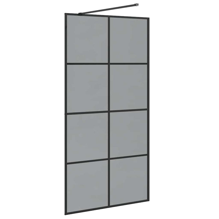 Zid de duș walk-in Negru 100 x 195 cm sticlă securizată - WALTI WALTI