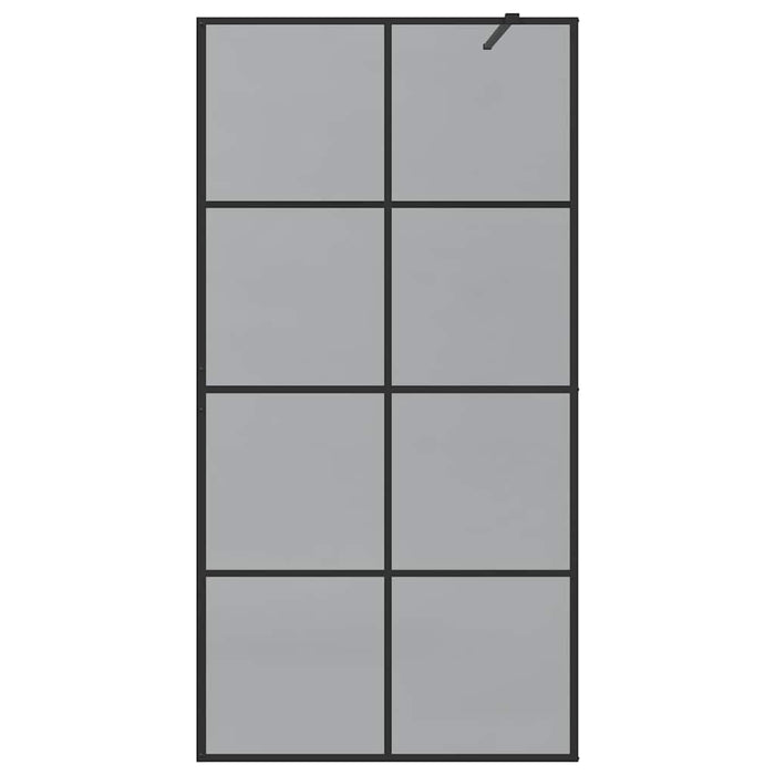 Zid de duș walk-in Negru 100 x 195 cm sticlă securizată - WALTI WALTI
