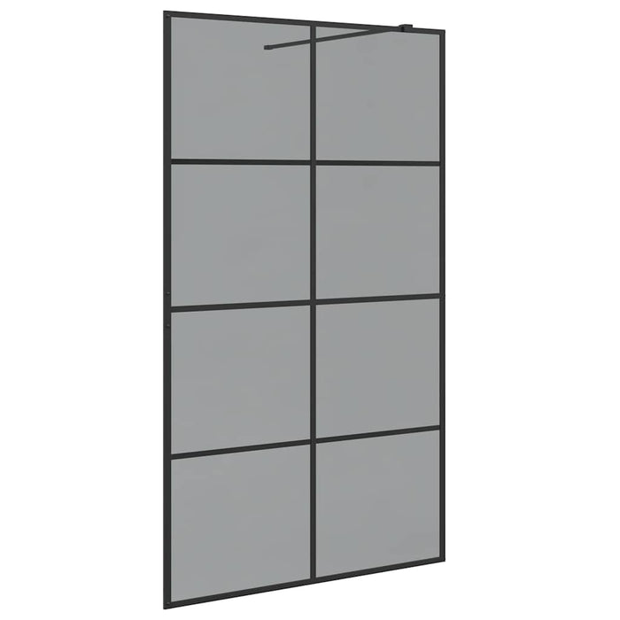 Zid de duș walk-in Negru 115 x 195 cm sticlă securizată - WALTI WALTI
