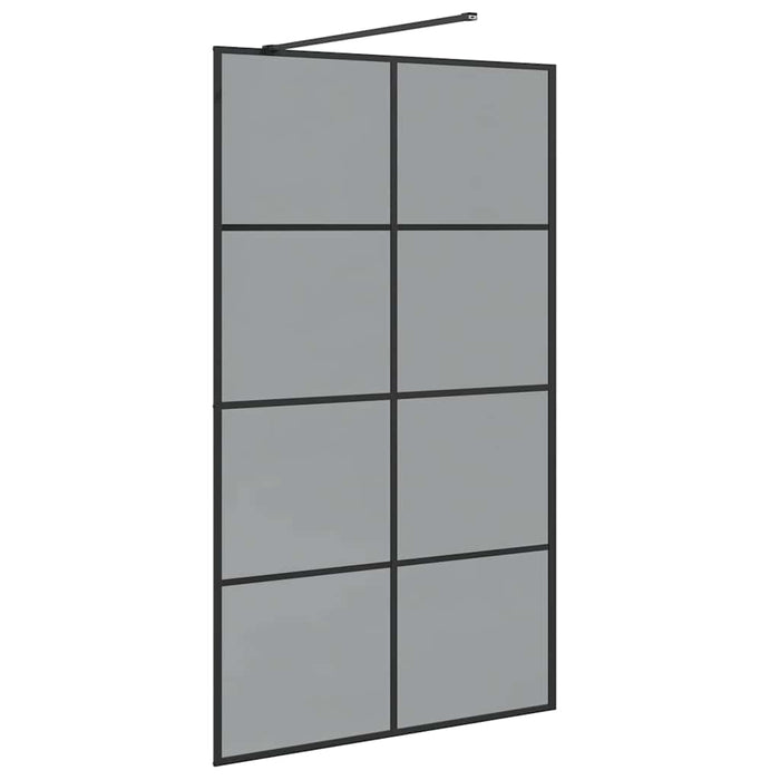 Zid de duș walk-in Negru 115 x 195 cm sticlă securizată - WALTI WALTI