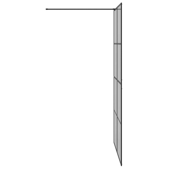 Zid de duș walk-in Negru 115 x 195 cm sticlă securizată - WALTI WALTI