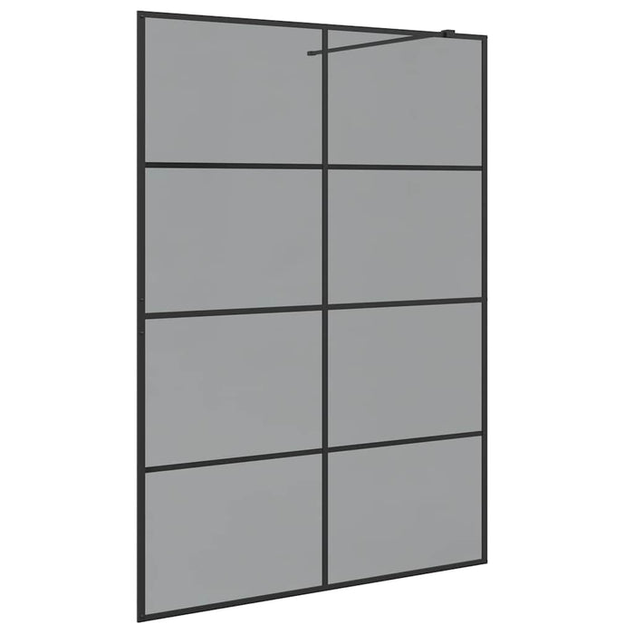 Zid de duș walk-in Negru 140 x 195 cm sticlă securizată - WALTI WALTI