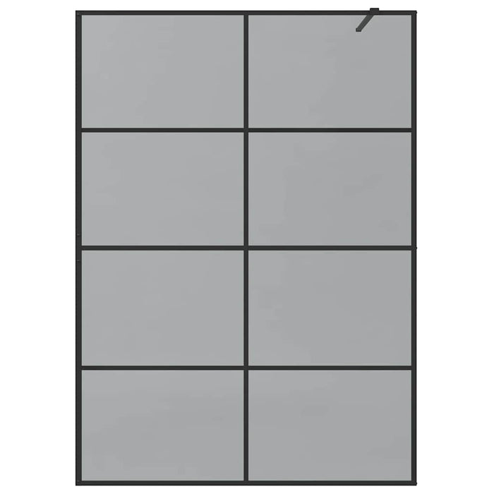 Zid de duș walk-in Negru 140 x 195 cm sticlă securizată - WALTI WALTI