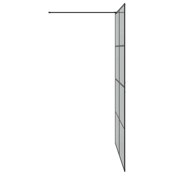 Zid de duș walk-in Negru 140 x 195 cm sticlă securizată - WALTI WALTI