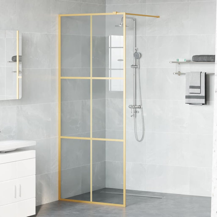 Zid de duș walk-in Auriu 80 x 195 cm sticlă securizată - WALTI WALTI