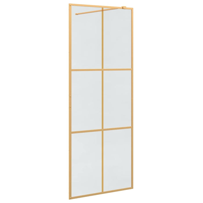 Zid de duș walk-in Auriu 80 x 195 cm sticlă securizată - WALTI WALTI