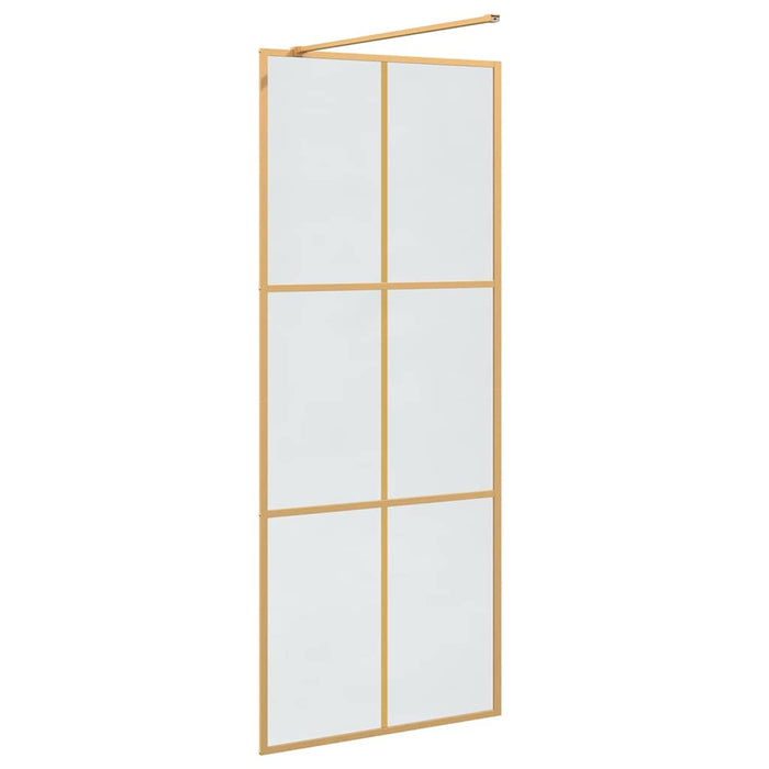Zid de duș walk-in Auriu 80 x 195 cm sticlă securizată - WALTI WALTI