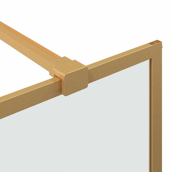 Zid de duș walk-in Auriu 140 x 195 cm sticlă securizată - WALTI WALTI