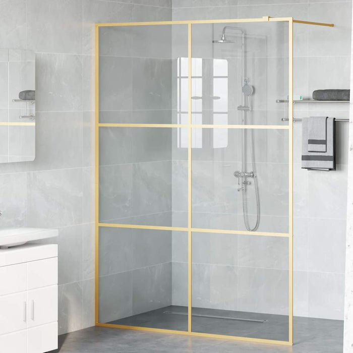 Zid de duș walk-in Auriu 140 x 195 cm sticlă securizată - WALTI WALTI