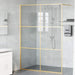 Zid de duș walk-in Auriu 140 x 195 cm sticlă securizată - WALTI WALTI
