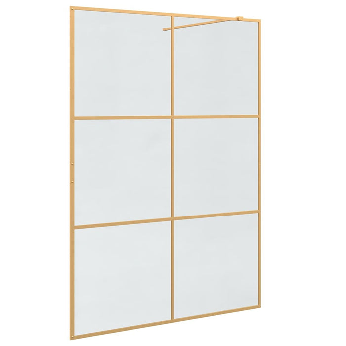 Zid de duș walk-in Auriu 140 x 195 cm sticlă securizată - WALTI WALTI
