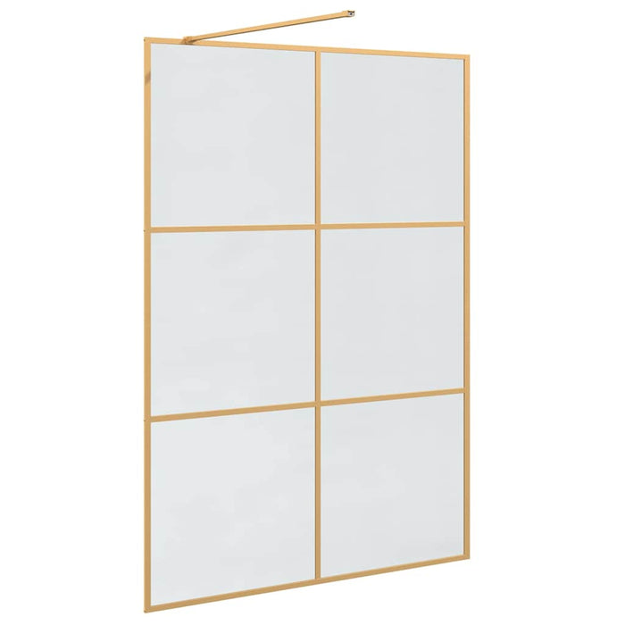 Zid de duș walk-in Auriu 140 x 195 cm sticlă securizată - WALTI WALTI